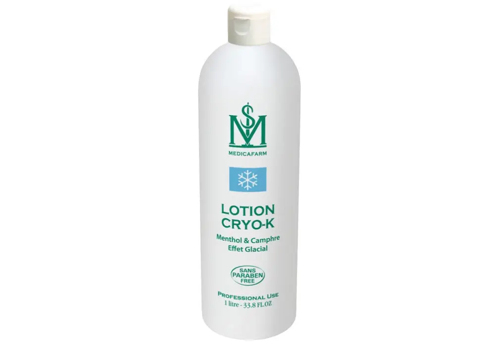 LOTION CRYO-K MENTHOL & CAMPHRE « EFFET GLACIAL » - FLACON 1 LITRE LOTION CRYO-K MENTHOL & CAMPHRE « EFFET GLACIAL » - FLACON 1 LITRE