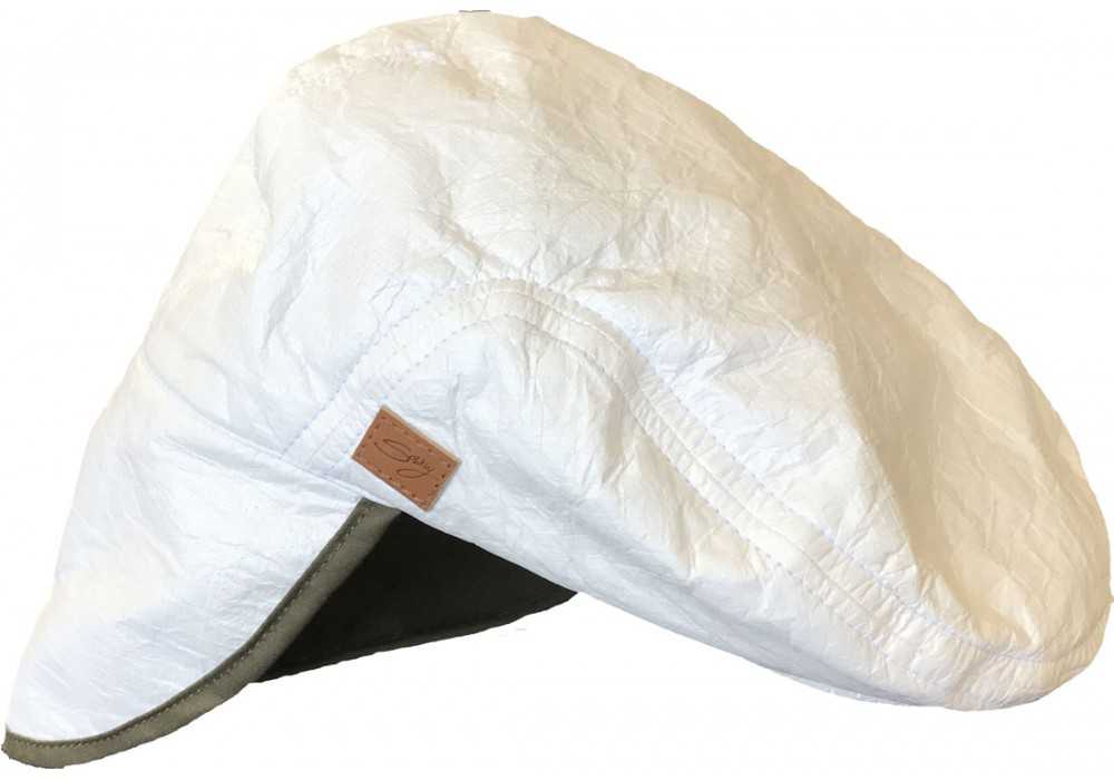 CASQUETTE ANGLAISE BLANC GRIS AVEC PROTEGE NUQUE TAILLE UNIQUE REGLABLE CASQUETTE ANGLAISE BLANC GRIS AVEC PROTEGE NUQUE TAILLE UNIQUE REGLABLE