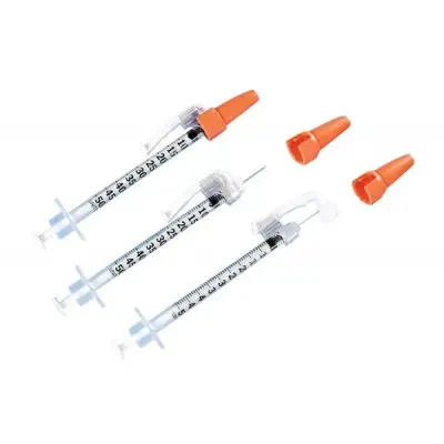 Seringue Et Fioles D'insuline Pour L'injection, Avec Le Mortier