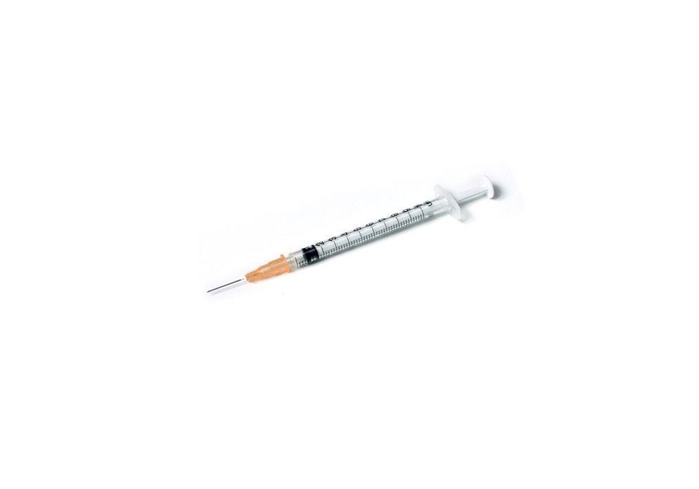 Kit Seringue 1 Ml Luer Aiguille Orange 25g 13mm Raffin Materiel Medical