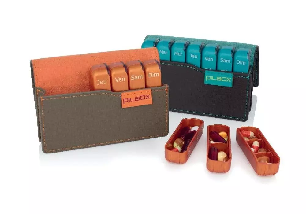 Mini pilulier boîte de rangement étanche porte-clés portable étui conteneur  - pilulier pilulier pour sac à main extérieur voyage camping - XS