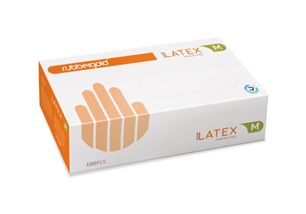 Gants latex non poudrés Rubbergold Gants latex non poudrés Rubbergold