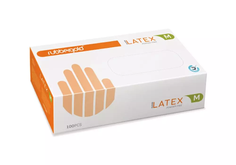 Gants latex non poudrés Rubbergold Gants latex non poudrés Rubbergold